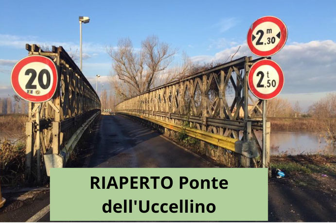 CSoliera's tweet photo. RIAPERTO IL PONTE DELL'UCCELLINO
Visto  il livello del fiume Secchia, sceso sotto soglia 2 (allerta arancione), sono stati riaperti sia Ponte Alto che il ponte dell’Uccellino, che tornano dunque transitabili. https://t.co/ZAWMH4hT0L