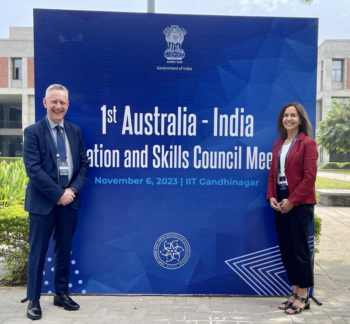 Exciting day for 🇦🇺🇮🇳education and skills partnerships and collaboration in #Gandhinagar at #AIESC with Ministers @JasonClareMP and @dpradhanbjp 

Creating new ideas with @AdamShoemakerVC