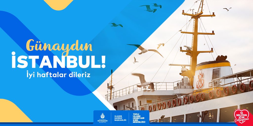 Günaydın İstanbul! ☀️🌆
 
Yolculuklarınızda sizinle birlikteyiz! Yeni haftaya enerji dolu bir başlangıç yaparak güvenli ve konforlu seyahatler sunmaya devam ediyoruz. 

Herkese mutlu haftalar dileriz!
 
#İBB #Ulaşımİstanbul #TUHİM