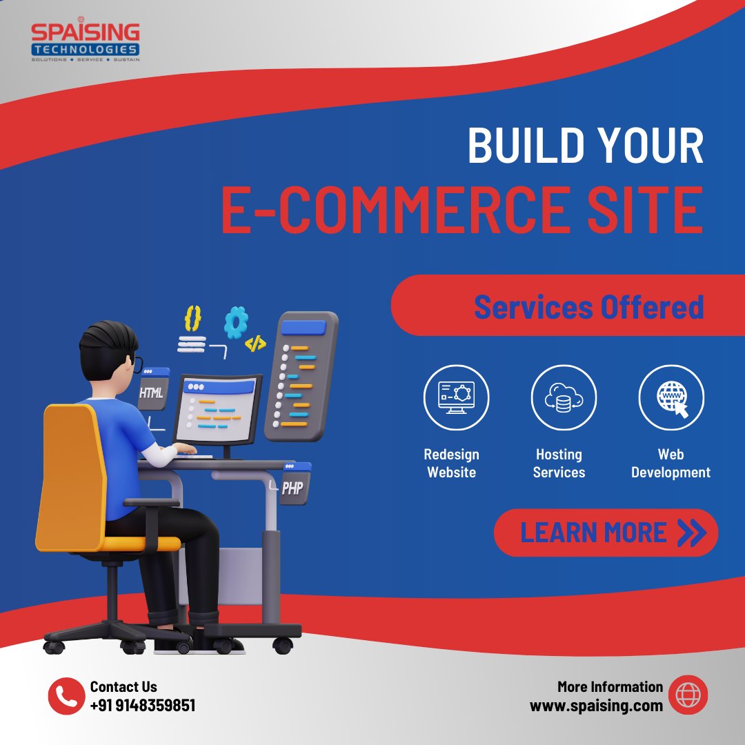 Ready to boost your online sales? 🚀 Let Spaising Technologies transform your e-commerce game. From web design to payment gateways, we've got you covered! #EcommerceSolutions #DigitalStorefront #SpaisingTechnologies #OnlineRetail #EcommerceSuccess