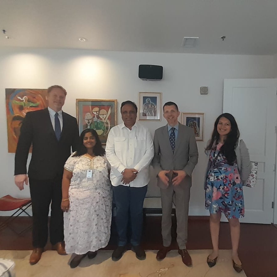 Delighted to have had an excellent meeting with US Consulate Counsel General Mike Henky. Engaged in a stimulating discussion on a range of topics. Grateful for the valuable insights shared. #Diplomacy #USConsulate #USA #Mumbai