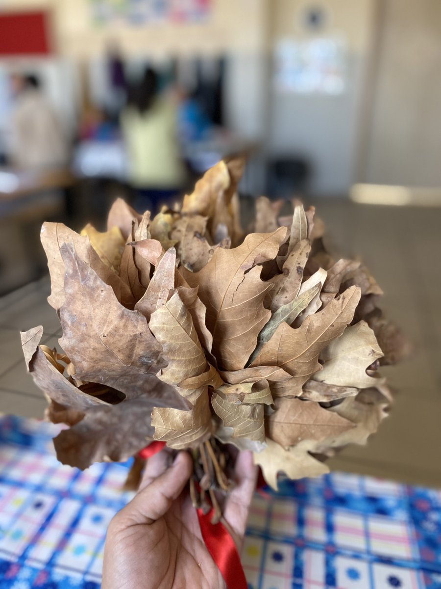 Yaprak buketi. ☺️ Sahici çiçek olsa bu kadar beğenmezdim.