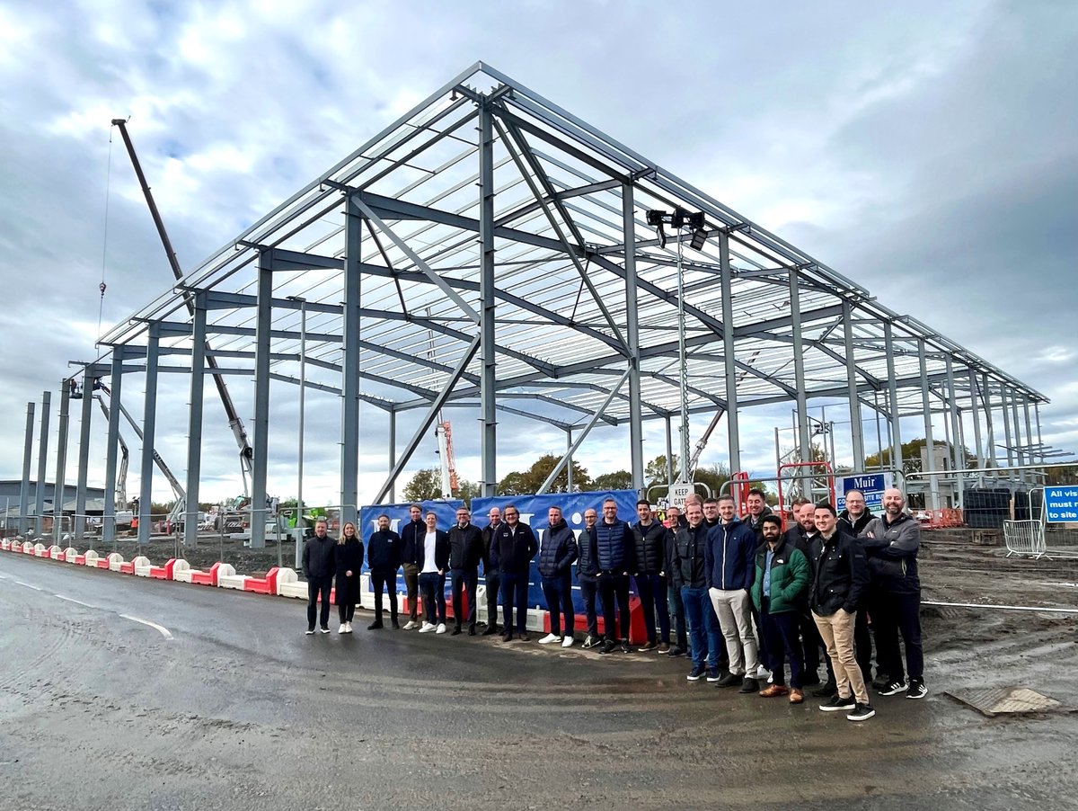 It was an exciting day at Westway, as Scotland's top industrial agents gathered to witness the progress on our brand new speculative units, with the steel work almost complete on the 90K sqft. Speak to our agents <a href="/Colliers/">Colliers</a> @JLLUK or visit: westway-park.com