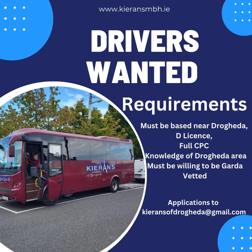 #job #jobfairy #lookforlouth #louthchat #busdriverswanted #parttime