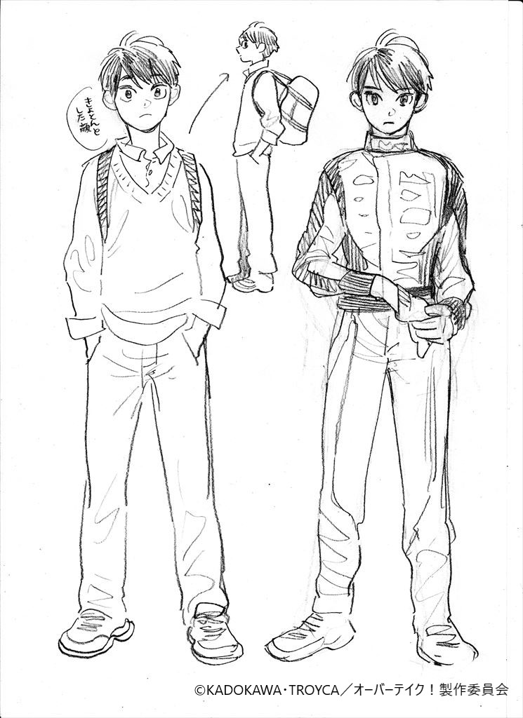 komaki_motors's tweet photo. ／
🏁キャラクター原案公開🏁
＼

#志村貴子 さんによるキャラクター原案イラスト
「悠」と「孝哉」を公開‼

どのようにして #オーバーテイク のキャラクターが生まれたのか…
Blu-ray特典のブックレットには志村さんのコメントも掲載されています👀 https://t.co/XRALMj5lPG
