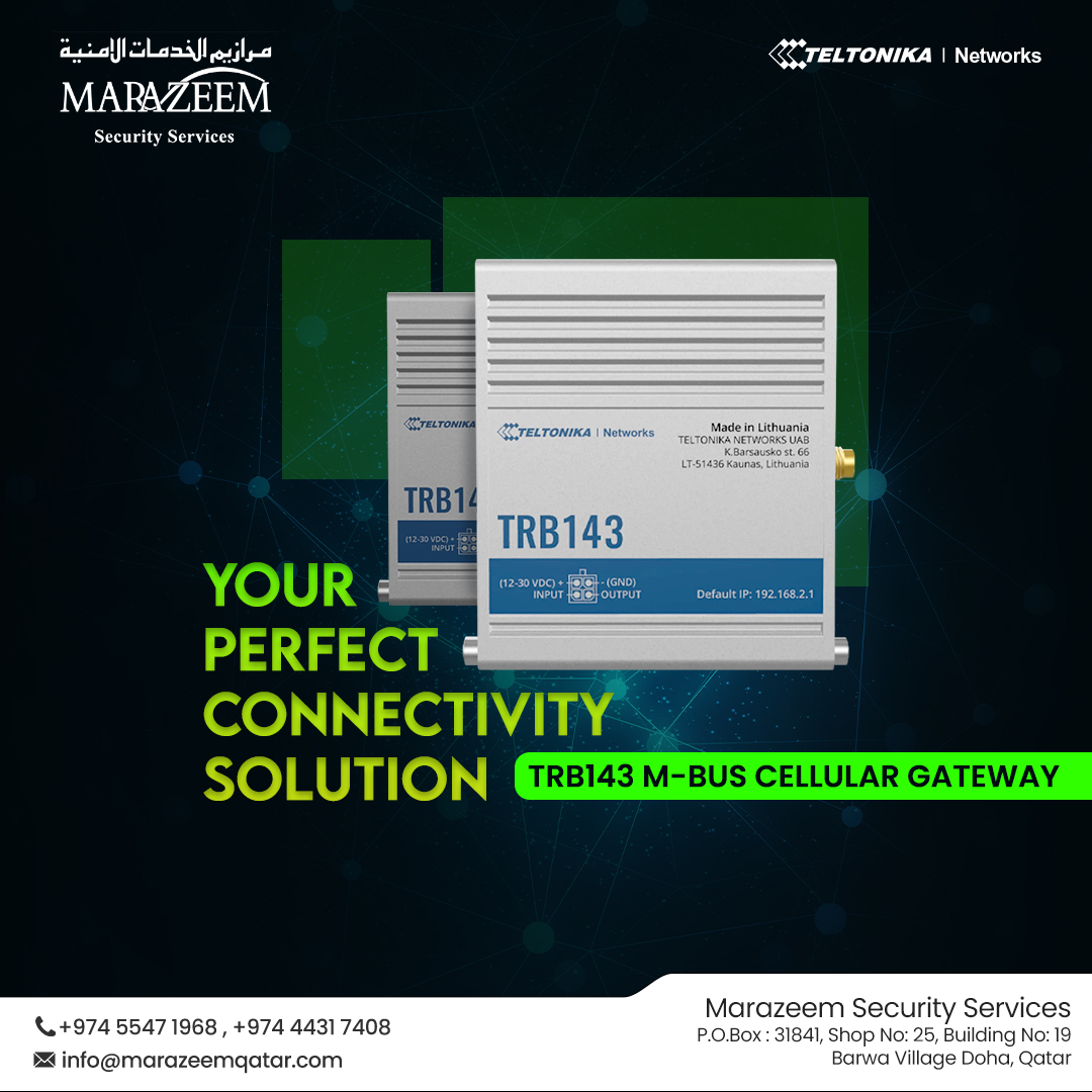 Ready to take your connectivity to new heights? Discover TRB143 M-Bus Cellular Gateway. Contact us to learn more.
.
☎️👉 𝘾𝙤𝙣𝙩𝙖𝙘𝙩 : +97455471968
.
#ConnectivitySolutions #IoTGateway #WirelessTechnology #InnovativeTech #SmartDevices #DataIntegration #marazeem #doha #qatar