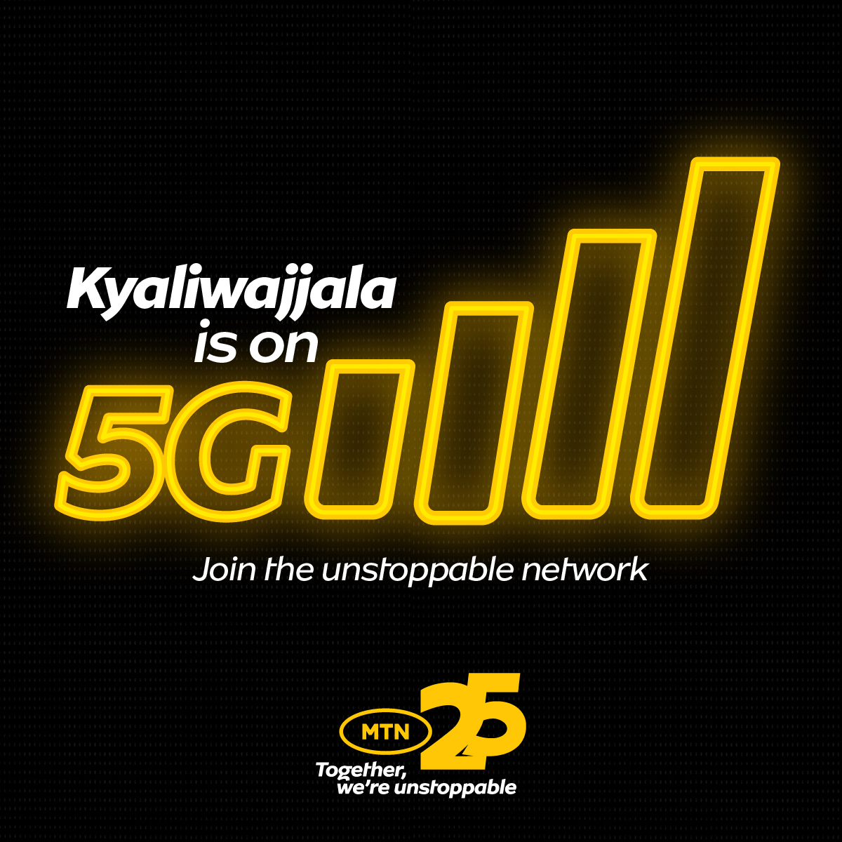 mtnug's tweet image. Kyaliwajjala is on #MTN5G! Join the #UnstoppableNetwork. #TogetherWeAreUnstoppable