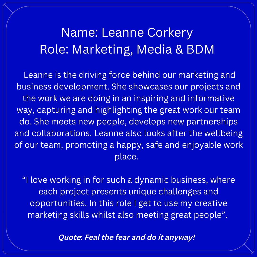 🌟Our 'Meet the Team' continues! 🌟

This week we would like to introduce you to Leanne Corkery, our Marketing, Media and Business Development Manager.

#TeamTuesdays #MeetTheTeam #TeamSpotlight #demolitioncomapny #marketing #media #businessdevelopment #Manchester  #LIVERPOOL