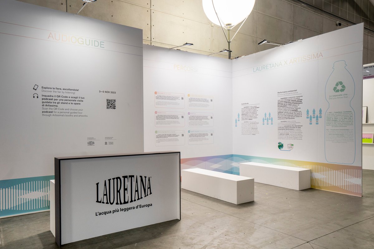 ArtissimaFair's tweet image. #Artissima2023 ringrazia #Lauretana per la rinnovata e duratura partnership con la fiera e per la collaborazione allo sviluppo del progetto digital #AudioGuide