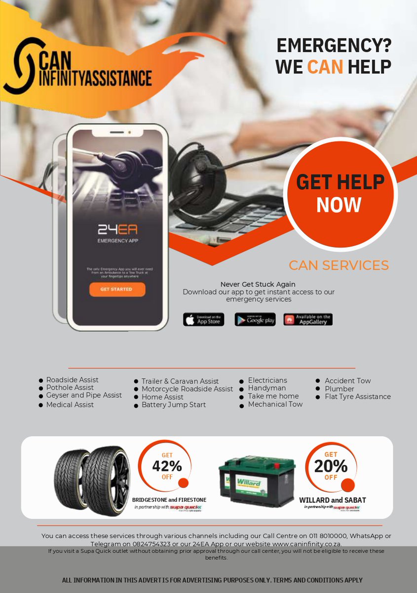 Can_Infinity's tweet image. Greetings! We have some electrifying news! Introducing the 24EA Emergency App - your ultimate saviour in any crisis. You CAN count on us to lend a hand when you need it most. Don't miss out! Snatch the app ASAP from Apple App Store or Google Play Store.