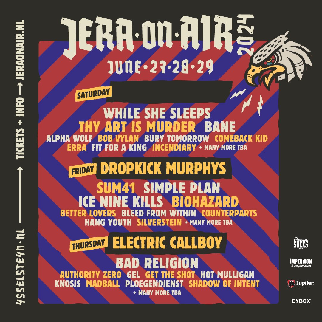 Hi, lovely people of Jera On Air! The wait is finally over! Here are the first 30! bands for next summer