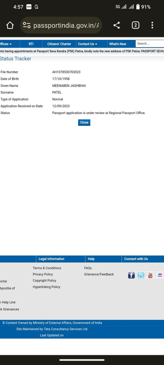 mohitp9099's tweet photo. @passportsevamea @MukteshPardeshi @rpoahmedabad yesterday status is PASSPORT printing initiat than today status again change why happen sir https://t.co/FbSu1VcV7H