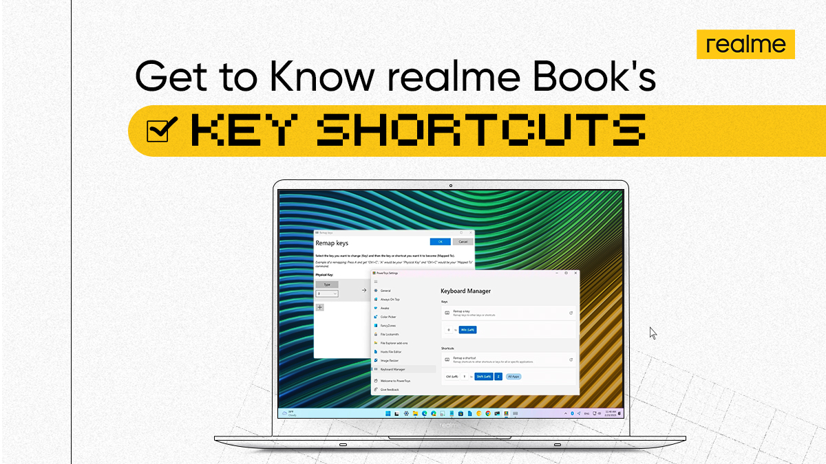 Unlock brilliance with realme Book's Key Shortcuts📜💻✨ Learn more: tinyurl.com/ycknz2h2