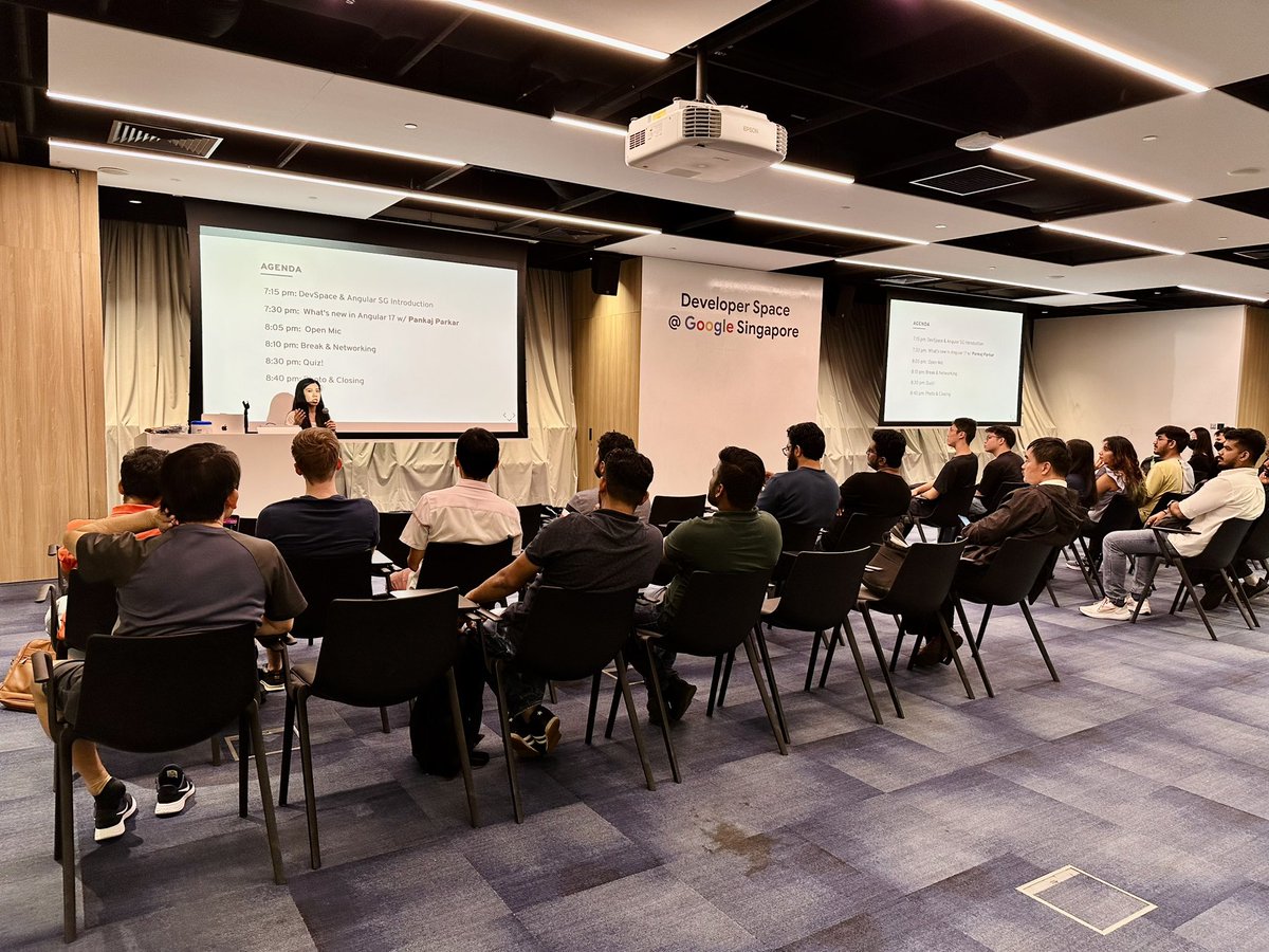Angular Singapore (@angularsg) on Twitter photo We are kicking off our meetup today at @DevSpaceSG with <a href="/eileenthedev/">Eileen Chuaπ©βπ»</a> introduction! We are kicking off our meetup today at @DevSpaceSG with <a href="/eileenthedev/">Eileen Chuaπ©βπ»</a> introduction!