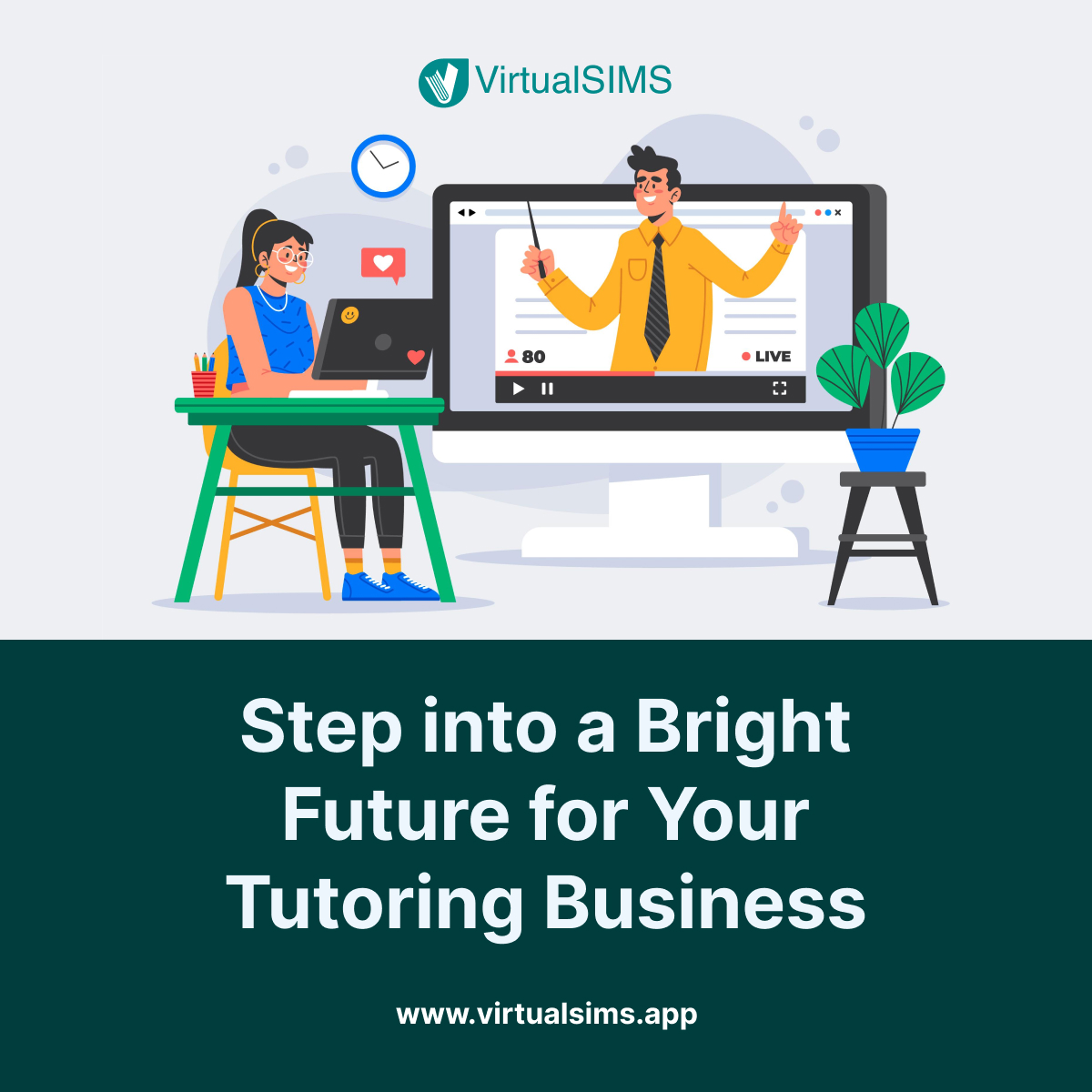 virtualsimsapp's tweet photo. Ready to make your tutoring business shine? 

With VirtualSIMS, your journey to a brighter future begins

Explore the possibilities and unlock your business's full potential

Learn more at https://t.co/7w5NQsWNFd 

#TutoringBusiness #OnlineLearning #VirtualSIMS #EdTech #FlexiSAF https://t.co/zCTmLuy2bc