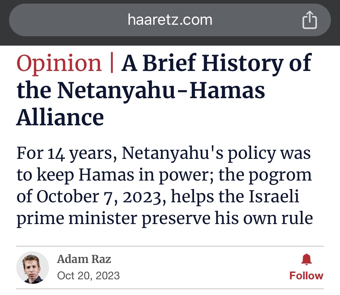 Um dos fatos mais curiosos dessa guerra é como muitos ignoram como governo extremista de direita do Netanyahu foi Quimera e agora se vende como Belerofonte.

Atuou para fortalecer o Hamas politicamente - que já tinha histórico de terror - com o propósito de enfraquecer a