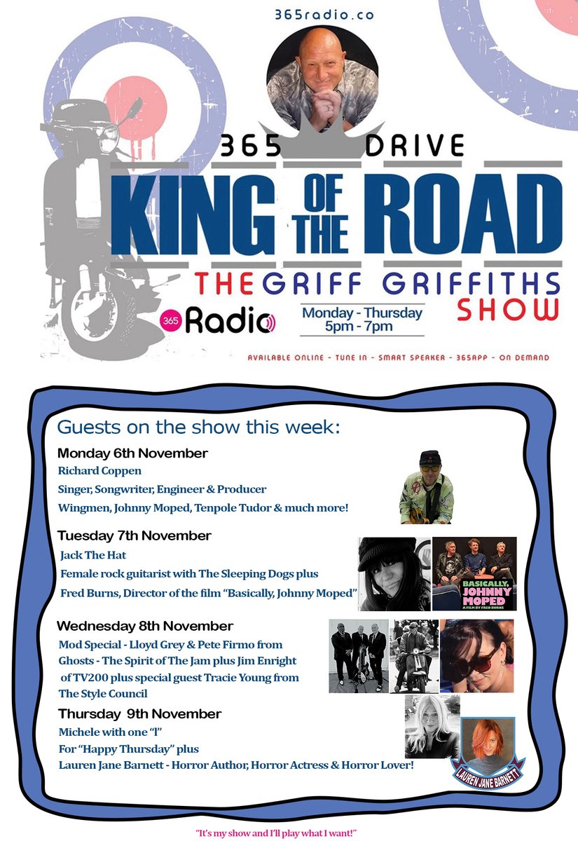 Guests on the show this week!  365radio.co #365radio #griffgriffithsShow