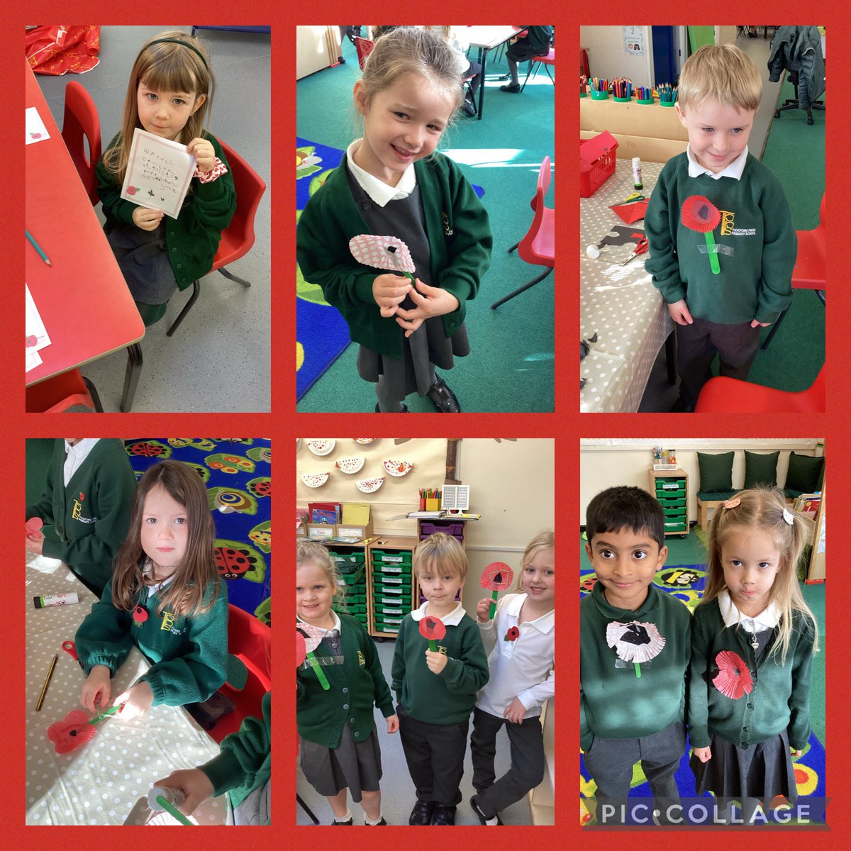 Lest we forget 🌺 Foundation Stage have been learning about  Remembrance.  Look at our lovely poppies! <a href="/PoppyLegion/">Royal British Legion</a>  #TP4Foundation #TP4RE
