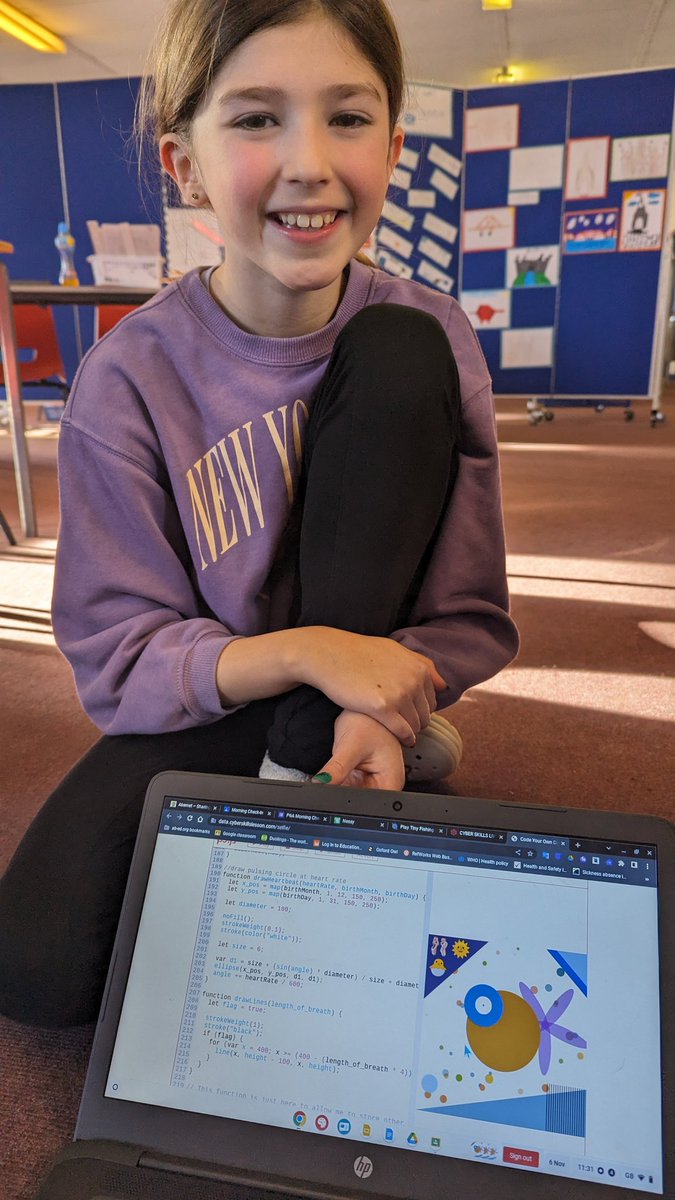 P6A loved their online lesson with <a href="/DigiLearnScot/">Digital Learning and Teaching</a>! We used coding to create our very own data selfie 🤳 @DycePrimary  #CSScotland23