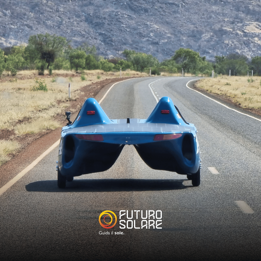 LinariNanotech's tweet photo. 🌞 The Archimede 2.0 solar car, projected by Futuro Solare and supported by Linari Engineering, joined the Bridgestone World Solar Challenge. 
A 3,000-kilometer journey across deserts to demonstrate the future of sustainable mobility. #futurosolare #solarcar https://t.co/qCm2YgrFg5