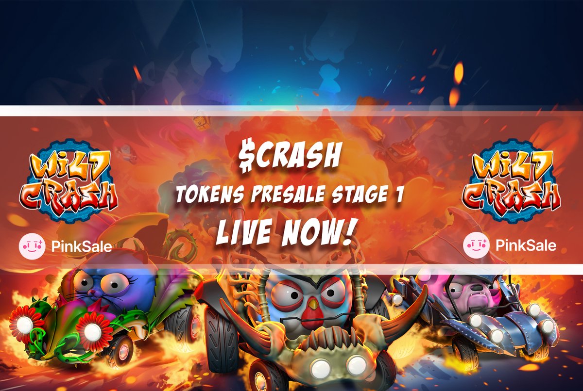 🚀💥 $ CRASH TOKENS PRESALE STAGE 1 IS LIVE!

✅ 82,999,984 tokens 
✅ 1 MATIC = 34 CRASH 

🚀Join now on Pinksale <a href="/pinkecosystem/">PinkSale (Pink Ecosystem)</a>: 
pinksale.finance/launchpad/0x5F…

🚀To the Moon! 🚀

#BlockchainGaming #CryptoGaming #videogames #NFTs #Polygon #WildcrashP2E #presale  #CRASH