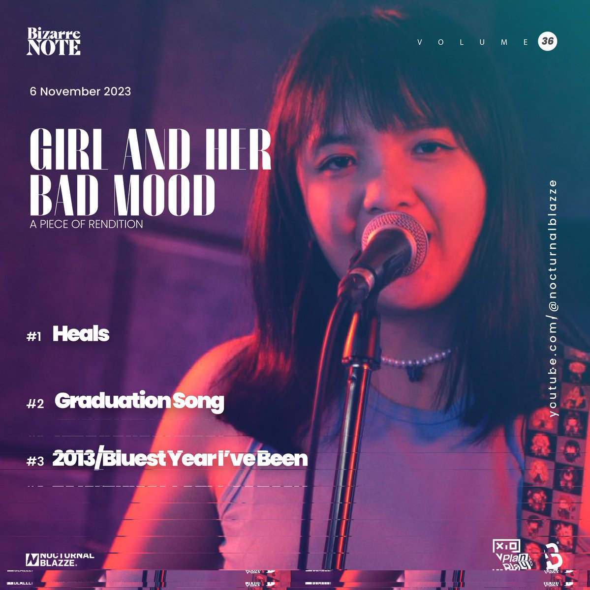 nocturnalblazze's tweet photo. We’re hyped to present to y’all, our upcoming stellar line up of live session today!
@gahbm_____
#bizarrenote #girlandherbadmood #nocturnalblazze #audioblazze #plantoplay #livesession https://t.co/fXiumH7NLp