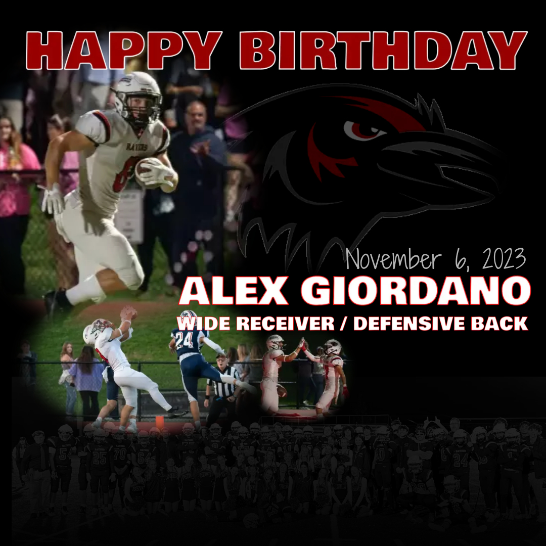 Robbinsville Ravens Football (@rvilleravensfb) on Twitter photo You guessed it! It's another GLORIOUS day in the Land of the Ravens! Today marks the birth anniversary of THE OCHO, GREAT EIGHT, Alex Giordano! Happy Birthday! Enjoy it! @RobbinsvilleAD <a href="/RvilleProud/">RvilleProud</a> You guessed it! It's another GLORIOUS day in the Land of the Ravens! Today marks the birth anniversary of THE OCHO, GREAT EIGHT, Alex Giordano! Happy Birthday! Enjoy it! @RobbinsvilleAD <a href="/RvilleProud/">RvilleProud</a>