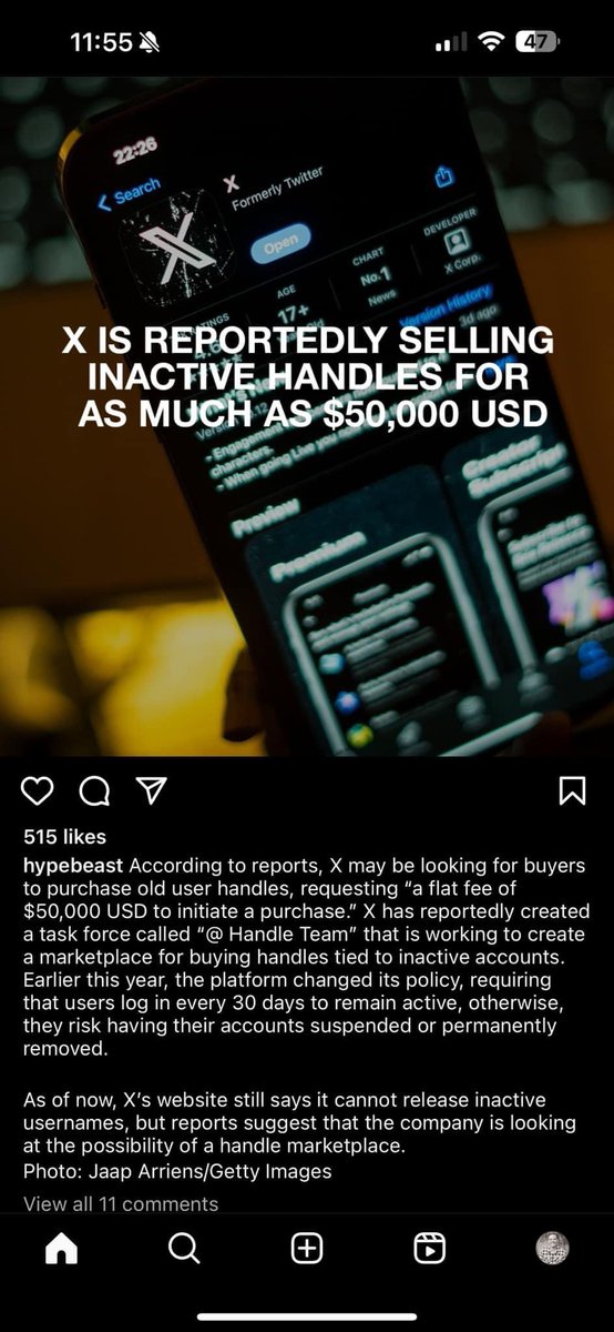 rohaan's tweet photo. Smart monetisation move by X to sell inactive usernames. 

Generally, 5 letters or less is prime digital real estate. 👌🏽 https://t.co/4pnThaRCB9