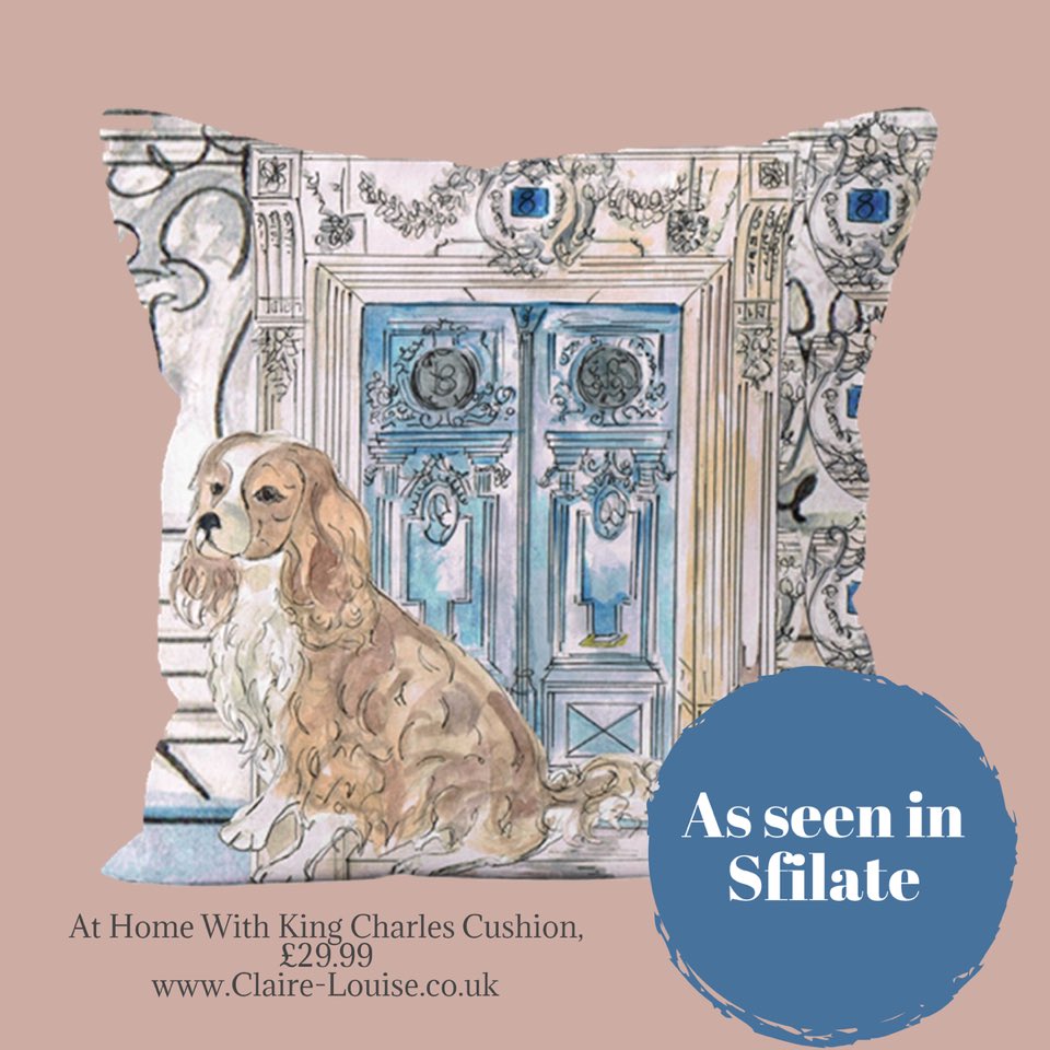 At Home With King Charles Cushion as seen in <a href="/SfilateFashion/">Sfilate</a> Nov-23. 🇮🇹Thank you to journalist Emilia Santelia and <a href="/pressloft/">Press Loft</a> for the coverage. sfilate.it/367192/cuscini… #press #dogs #cushion #italy #KingCharlesSpaniel 🐾