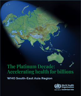 WHOSEARO's tweet photo. The decade 2013-2023 witnessed significant progress in ⬆️ health &amp; well-being in South-East Asia. The publication ‘The Platinum Decade: Accelerating Health for Billions' launched at #RC76 captures efforts, progress &amp; challenges during the period. https://t.co/SsFKT8sKJc