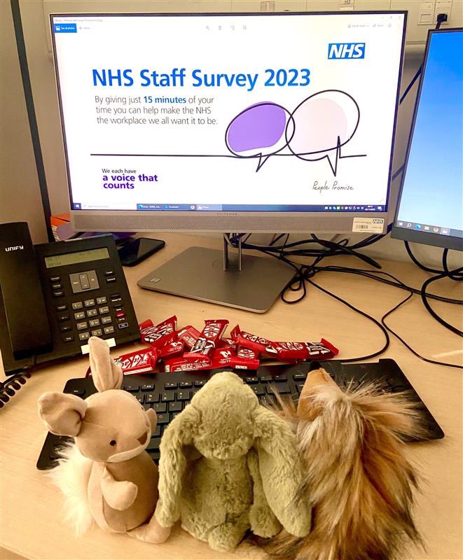 So we are back this week supporting our teams for the final few weeks of #NHSstaffsurvey @ImperialPeople @ImperialNHS 

Which of our Critical care teams are we with today? We’ve bought our friends to help you find your link and have your say @aidamary @Julie10000