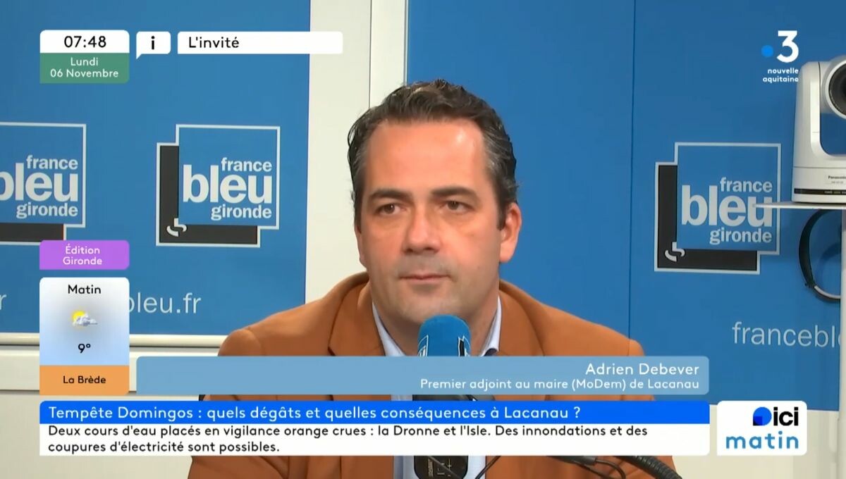 ici_gironde's tweet photo. Tempêtes Domingos : "Pas de recul du trait de côte" à Lacanau, "la protection a fait son boulot", rassure le premier adjoint à la mairie Adrien Debever.
➡️ https://t.co/JSC2i2a4rP https://t.co/eNjDA4mt1p