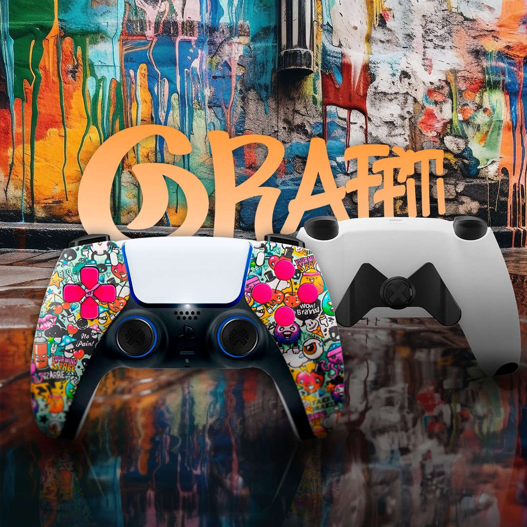 X_Controllers's tweet photo. ¡Un mando GRAFFITI es un acierto asegurado!🔥 si ya estás pensando que regalar estas navidades, aquí te traemos una opción con la que triunfar🥳

#xcontrollers #mandospersonalizados #gaming #ps4 #ps5 #xdesign #xpro #xc #xchairs https://t.co/M4RLVIEEbv