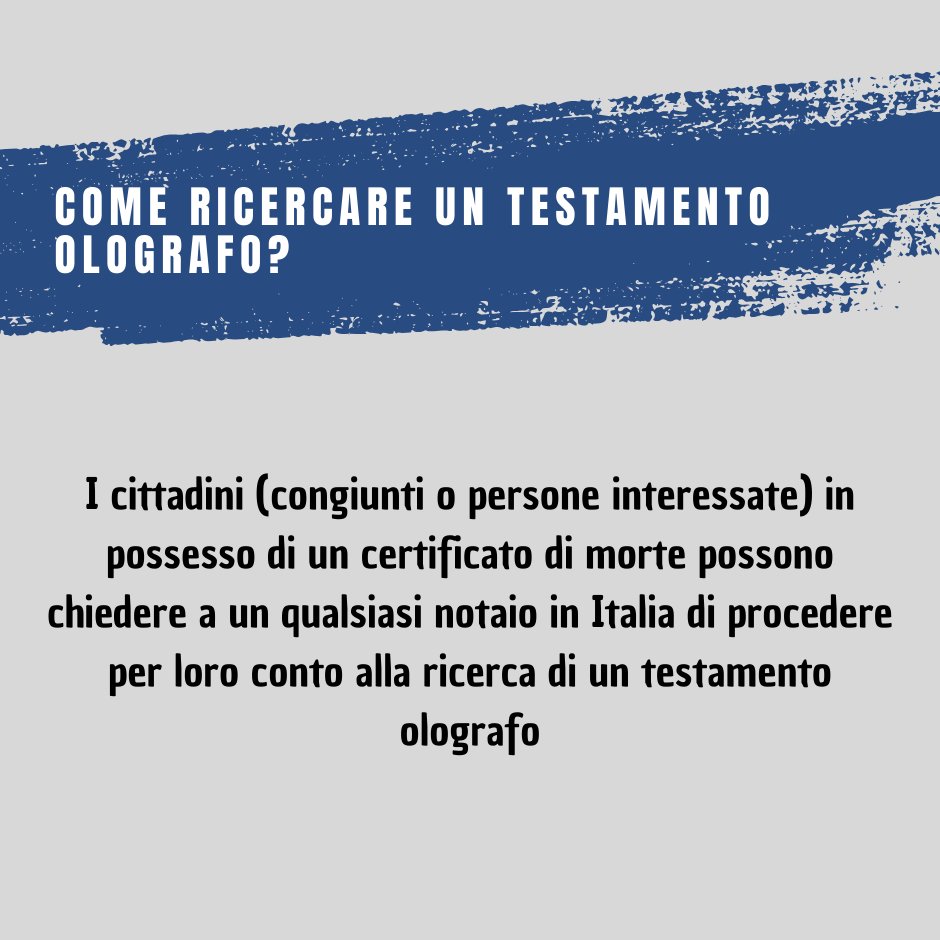 ilnotariato's tweet photo. Al via il Registro volontario dei testamenti olografi: lo strumento che permette di #digitalizzare le procedure di deposito e conservazione dei testamenti olografi e #semplificare la vita dei #cittadini nella loro ricerca 

▶️https://t.co/lUS0FS6HcG https://t.co/rOOPwKZ67C
