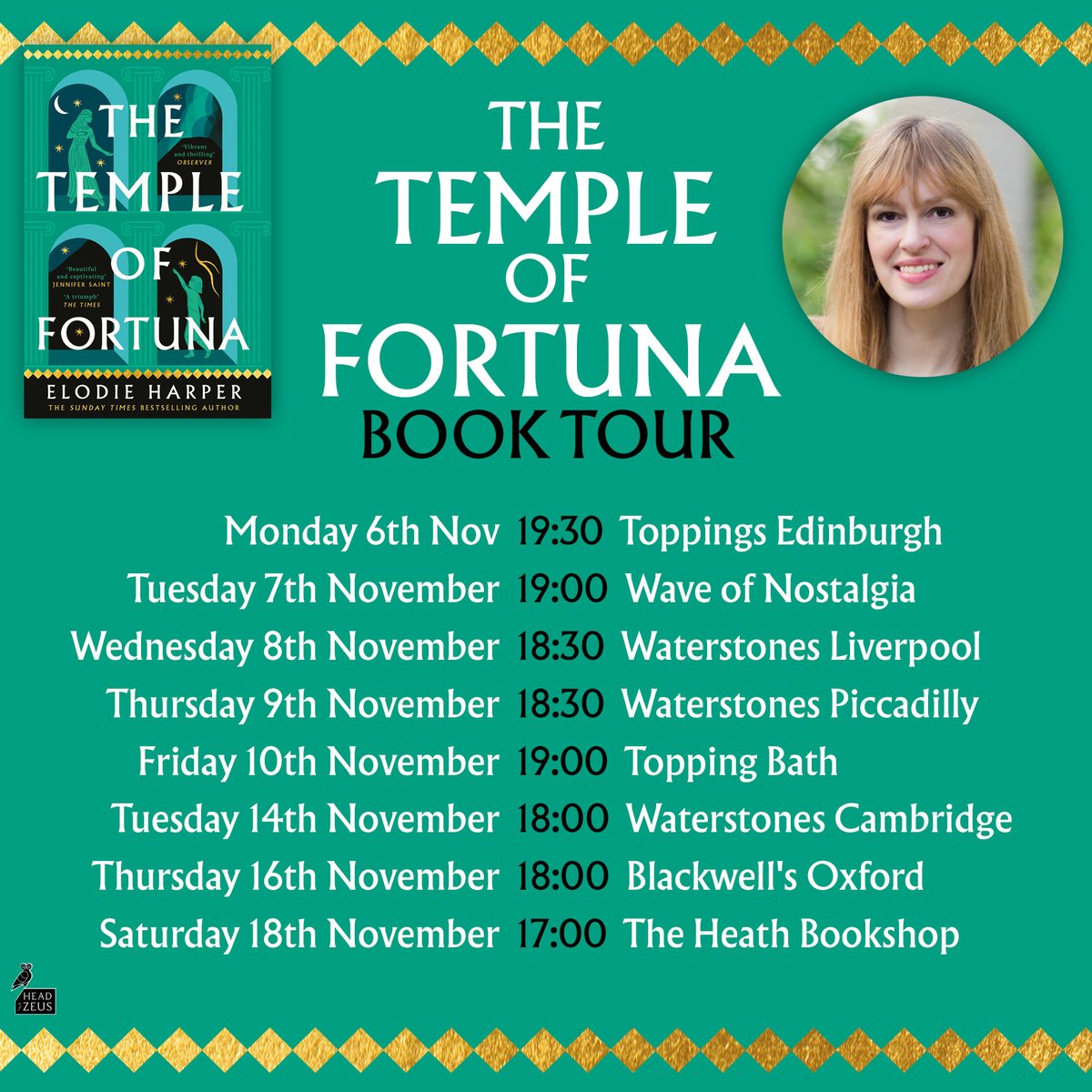 It's nearly here! #TheTempleOfFortuna is publishing this week. See where @ElodieITV will be talking about her final instalment of The Wolf Den Trilogy below. 🌙 geni.us/TempleOfFortuna