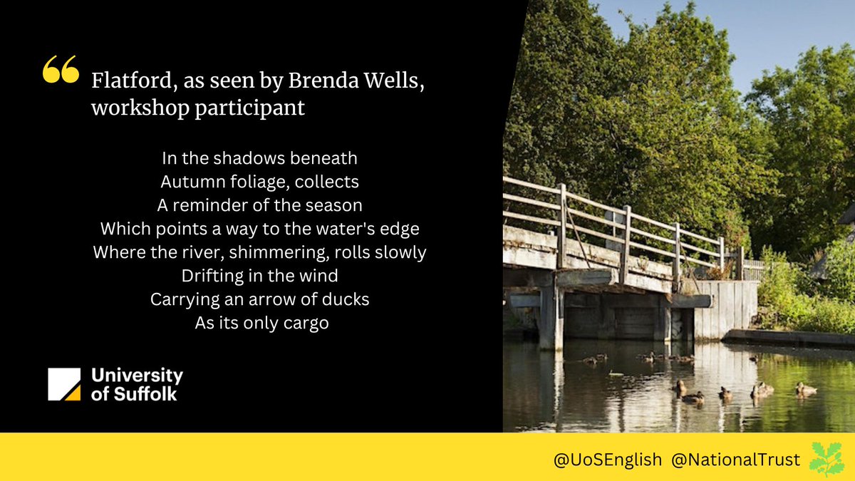 There is still time to sign up to our Creative Writing Workshop this Saturday with @Nationaltrust in Flatford! A perfect day out and a new way of enjoying your favourite landscapes. Book your place now! @Joinus #CreativeSuffolk  nationaltrust.org.uk/.../f1272e1a-f… eventbrite.co.uk/e/creative-wri…