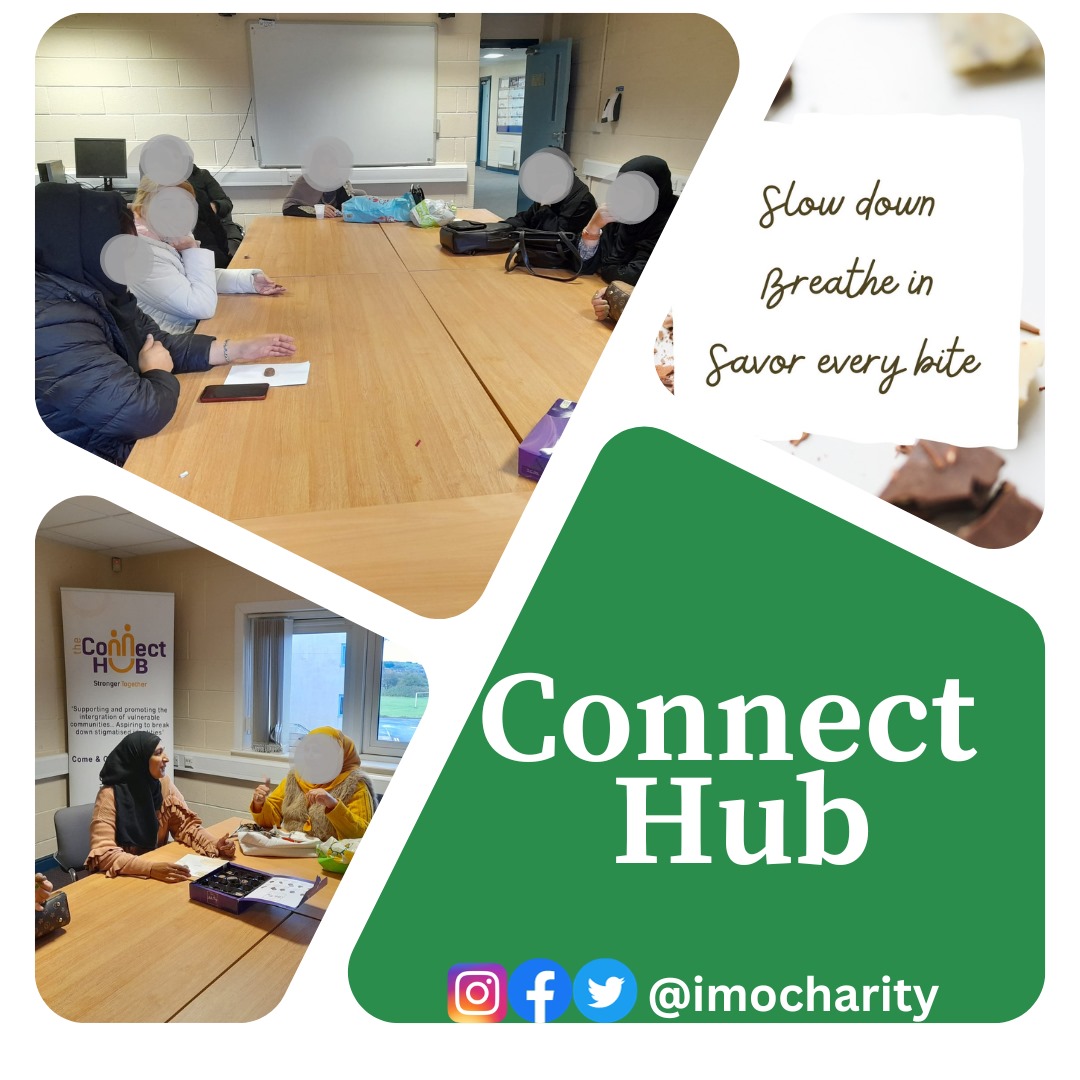 Distractions &amp; #stress 🤯 are everywhere, so how better to support our #AfghanRefugee ladies than with chocolate 🍫 and practising #Mindfulness. Thank you <a href="/IMO_Fatima/">Fatima Patel</a> for supporting the session <a href="/TheConnectHubUK/">The Connect Hub</a> <a href="/blackburndarwen/">Blackburn with Darwen Council</a>