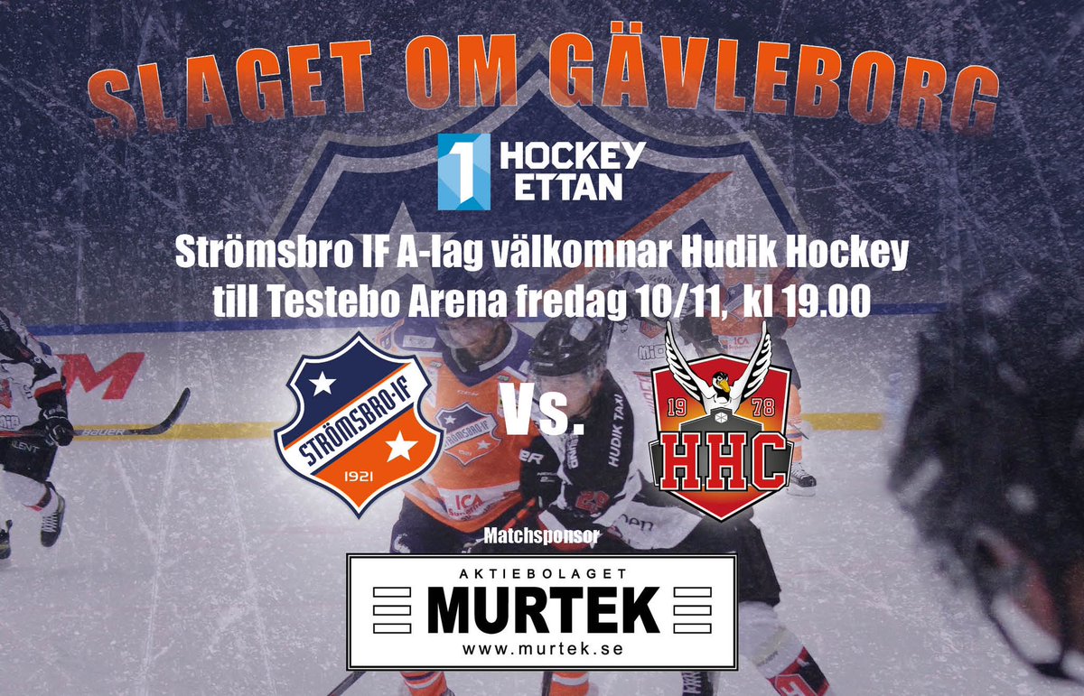På fredag tar vi emot Hudiksvall HC hemma på Testebo i veckans enda match! Varmt välkomna! #rallarbo #uppochnicka