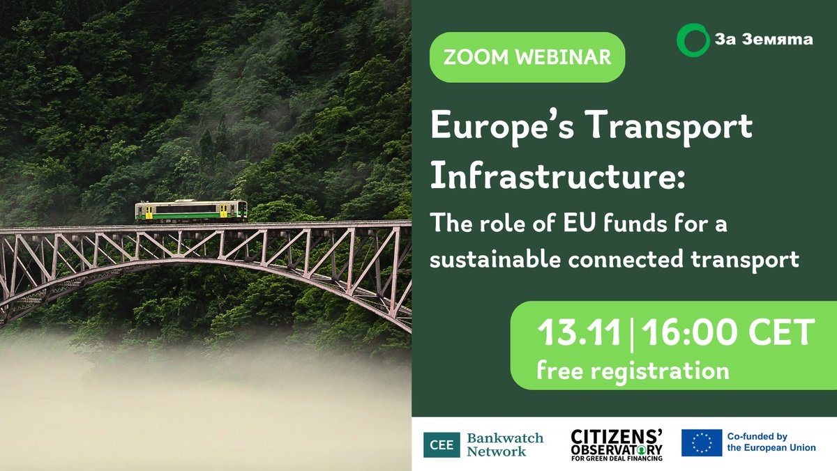 🚆🌐 Join us for an insightful #webinar on #TransportInfrastructure and #EUfunds for a #sustainable, connected transport system in Europe!
📅 13.11 | 16:00 CET
🆓 Save your spot now! Free registration on the link:
lnkd.in/d3VeHeeC