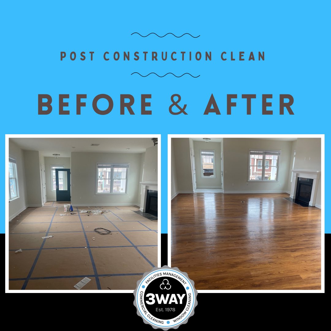 Check out this before and after post-construction clean – from chaos to pristine perfection. Our team worked hard to make it shine, and we're ready hand off to our clients to enjoy their new space. #postconstructioncleaning #commercialcleaning #cleaningservice