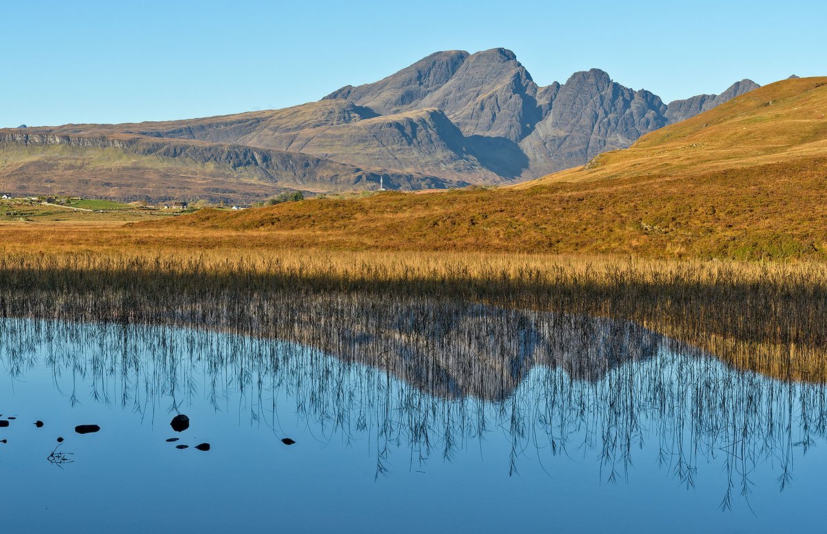 Where are clouds when you need them?  A few hours on Skye - this is the Cuillin mountains across Loch Cill Chriosd.