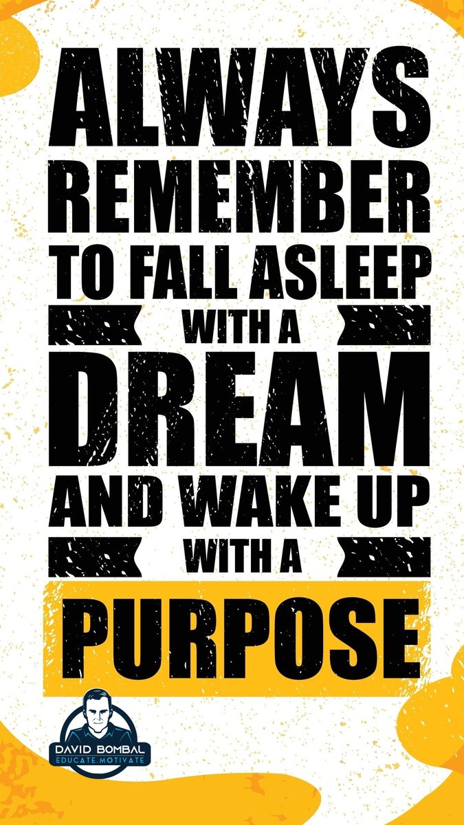davidbombal's tweet photo. Always remember to fall asleep with a dream and wake up with a purpose.

#DailyMotivation #inspiration #motivation #bestadvice #lifelessons #changeyourmindset https://t.co/akxqgKNk4p