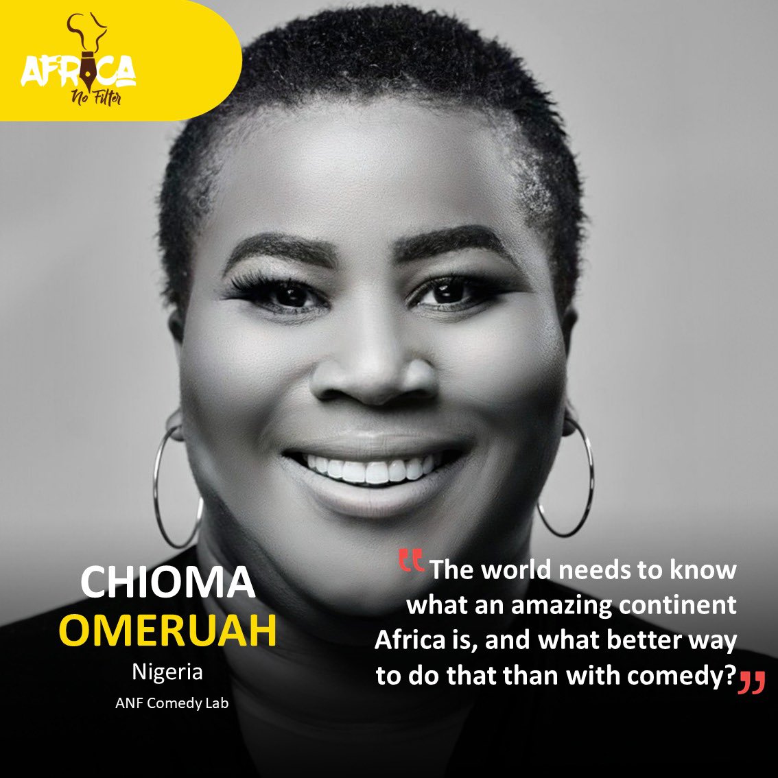 africanofilter's tweet photo. @BinKabodjo @ctncomedyclub @Oh_Joo1 @mrkevinpam 9. Chioma Omeruah (@theonlychigul) popularly known as Chigul, left her 9-5 to pursue comedy full-time. She currently works as a comedian, hostess, and entertainer. #ANFComedyLab #shiftingnarratives https://t.co/WZ9vVIEgQu