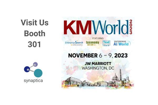 Synaptica's tweet photo. KMWorld 2023 starts today
If you are attending this event this week at Washington D.C. make sure you visit the Synaptica Team at Booth 301 

#Taxonomy 
#Ontology
#KnowledgeManagement
#Autocategorization

Learn More https://t.co/lx93k2qfpa https://t.co/UAUJ7tbYAx