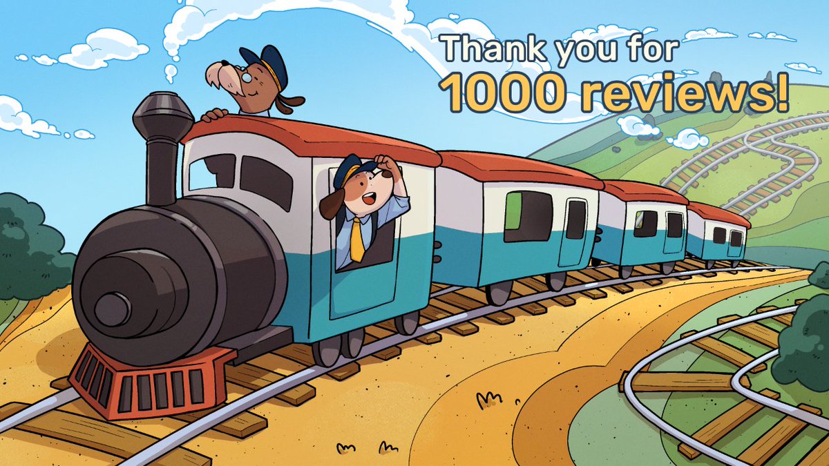 🚂 #Railbound reached 1000 overwhelmingly positive reviews on Steam! Thanks to all our track layers & puzzle solvers for this milestone. Your support is the coal to our engine! Keep connecting those rails. #PuzzleGame #TrainJourney #IndieGame

⬇ Links available below: ⬇