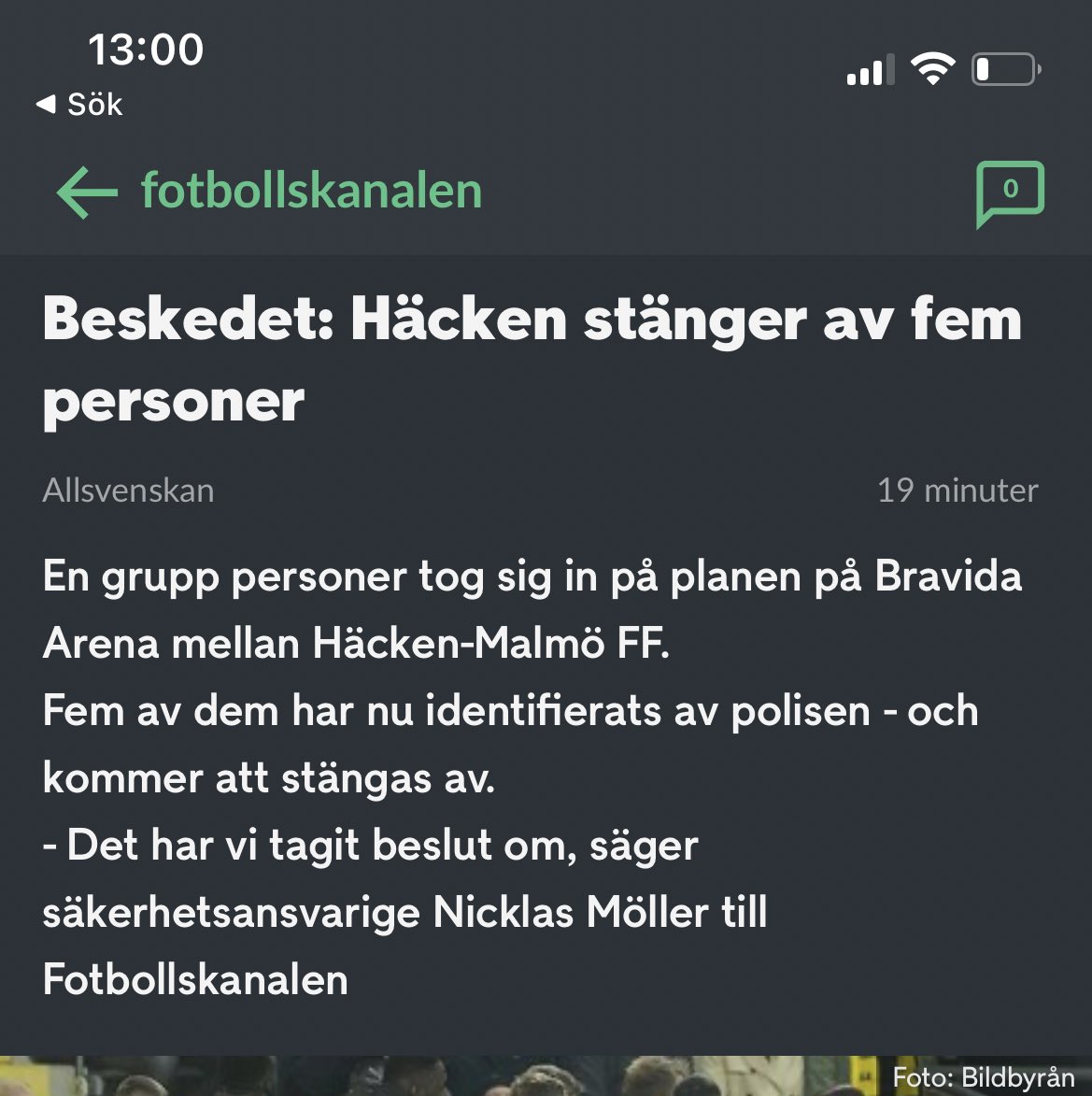 Häcken får alltså spela utan supportrar sista omgången