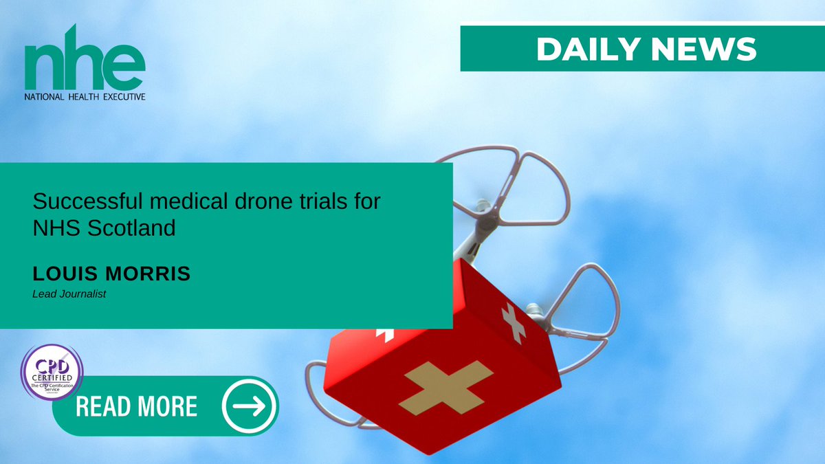 UK’s first national medical drone distribution network moves one step closer. More info → nationalhealthexecutive.com/articles/succe… @UniStrathclyde #DigitalTransformation #DigitalHealth #Drones