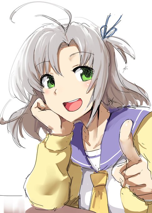 KKKKKKKK(急に 衣笠さんが 描きたくなったので 今日の落書きは 艦これより 衣笠さんです 衣笠さん かわいい) 