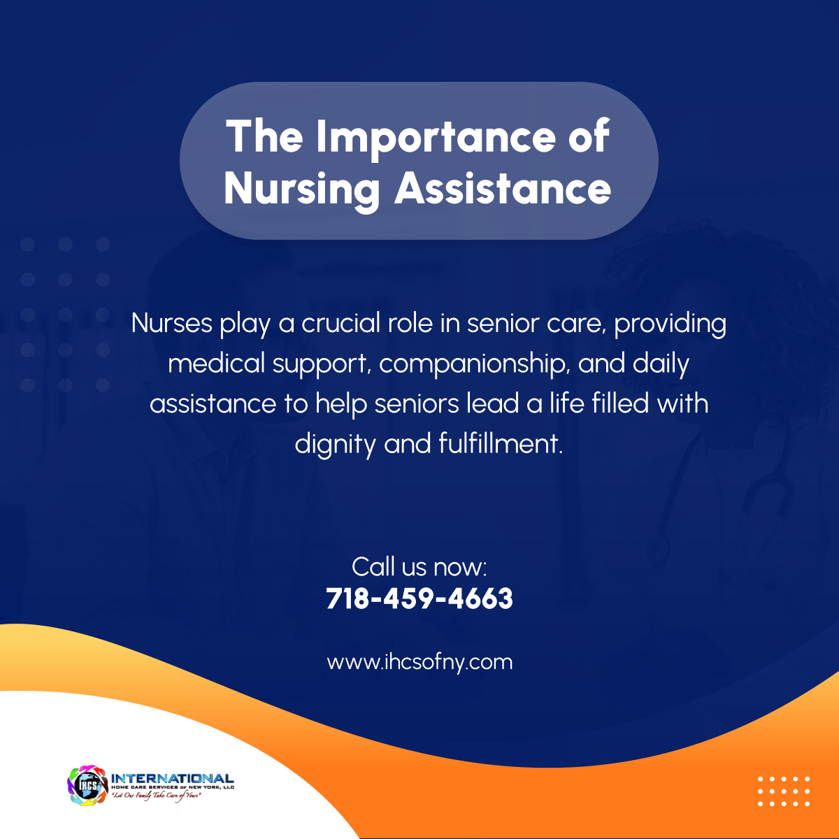 Visit us at 97-77 Queens Boulevard, Rego Park, NY 11374, or contact us at 718-459-4663 or info@ihcsofny.com to learn more about the role and impact of nursing professionals in home care.

#IHCSOfNY #NursingAssistance #NursingProfessionals #QualityCare #PersonalizedCare