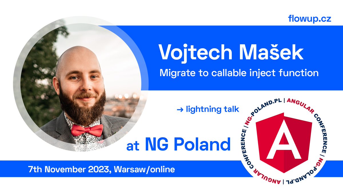 FlowUp_Tech's tweet image. Hey, #NgPoland, do not miss our @VojtechMasek and his #lightningtalk called "Migrate to callable inject function" tomorrow!
November 7th, Session three (from 14:55).
Schedule: ng-poland.pl/#schedule
Vojto's bio: ng-poland.pl/speaker/2023/v…
#angular #flowuptech
@ngPolandConf